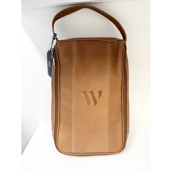 Links and Kings Other - NWT Links and Kings Heritage Shoe Bag Crown Tan Leather W